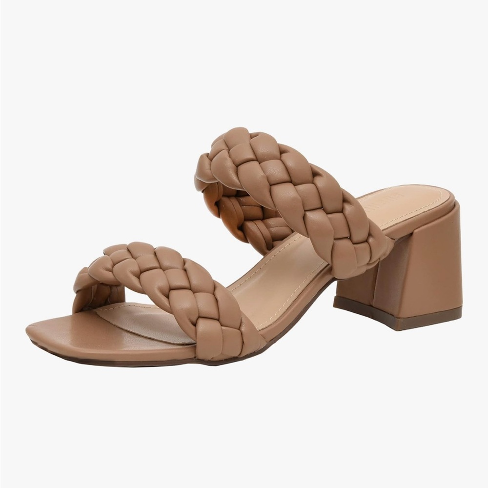 NEW CUSHIONAIRE Women's Onyx braided Heel Sandal +Memory Foam